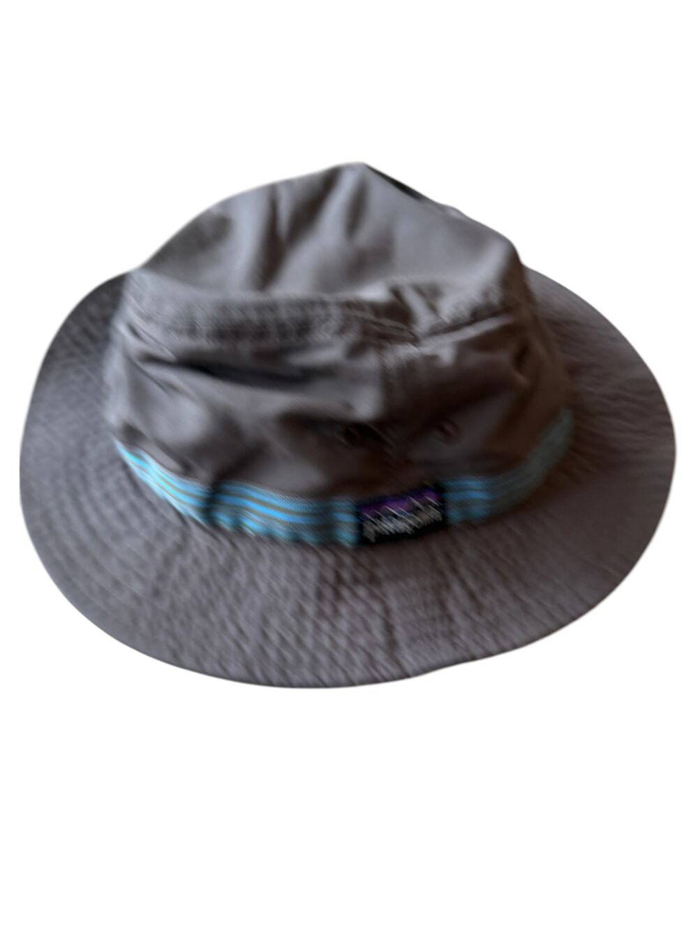 Patagonia Wavefarer Bucket Hat Mocha Brown Striped Band Size M